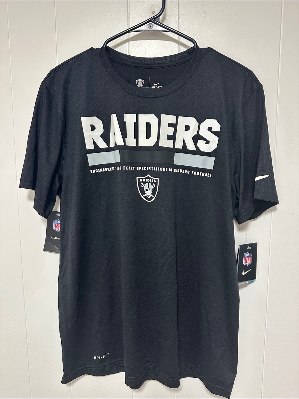 Nike Black Raiders Dri-FIT Short Sleeve Shirt